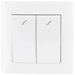 Διπλός διακόπτης σκάλας VCX LC 05 Λευκός