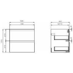 Cersanit Moduo 59,5 cm λευκό (S801-314-ECO)