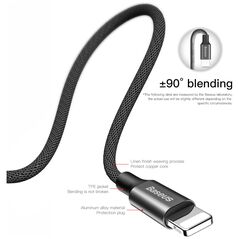 Καλώδιο USB Baseus USB-A - Lightning 1.8 m Μαύρο (27106-uniw)