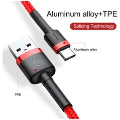 Καλώδιο USB Baseus USB-A - USB-C 0.5 m Κόκκινο (CATKLF-A09)