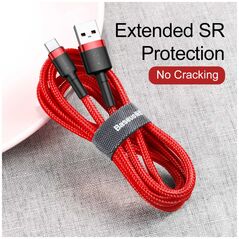 Καλώδιο USB Baseus USB-A - USB-C 0.5 m Κόκκινο (CATKLF-A09)