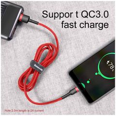 Καλώδιο USB Baseus USB-A - USB-C 0.5 m Κόκκινο (CATKLF-A09)