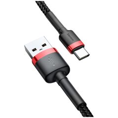 Καλώδιο USB Baseus USB-A - USB-C 0.5 m Μαύρο-κόκκινο (CATKLF-A91)