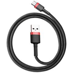 Καλώδιο USB Baseus USB-A - USB-C 0.5 m Μαύρο-κόκκινο (CATKLF-A91)