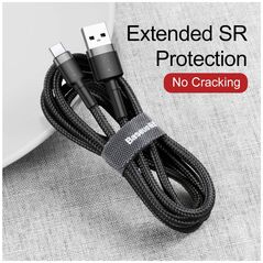 Καλώδιο USB Baseus USB-A - USB-C 0.5 m Μαύρο-γκρι (CATKLF-AG1)