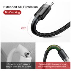 Καλώδιο USB Baseus USB-A - USB-C 0.5 m Μαύρο-γκρι (CATKLF-AG1)