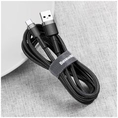 Καλώδιο USB Baseus USB-A - USB-C 1 m Μαύρο-γκρι (CATKLF-BG1)