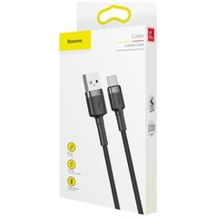 Καλώδιο USB Baseus USB-A - USB-C 1 m Μαύρο-γκρι (CATKLF-BG1)