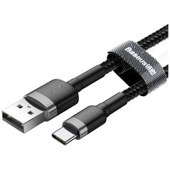 Καλώδιο USB Baseus USB-A - USB-C 2 m Μαύρο-γκρι (CATKLF-CG1)