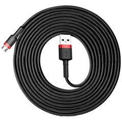 Καλώδιο USB Baseus USB-A - microUSB 3 m Μαύρο-κόκκινο (CAMKLF-H91)