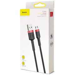 Καλώδιο USB Baseus USB-A - microUSB 3 m Μαύρο-κόκκινο (CAMKLF-H91)