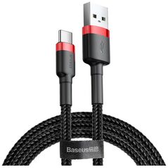 Καλώδιο USB Baseus USB-A - USB-C 3 m Μαύρο-κόκκινο (CATKLF-U91)