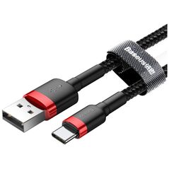 Καλώδιο USB Baseus USB-A - USB-C 3 m Μαύρο-κόκκινο (CATKLF-U91)