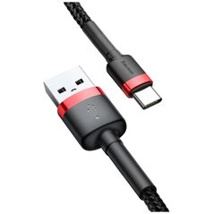 Καλώδιο USB Baseus USB-A - USB-C 3 m Μαύρο-κόκκινο (CATKLF-U91)