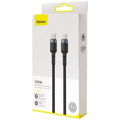 Καλώδιο USB Baseus USB-C - USB-C 2 m Μαύρο-γκρι (BSU1006GRYBLK)