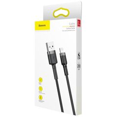 Καλώδιο USB Baseus USB-A - Lightning 2 m Μαύρο-γκρι (6953156275010)