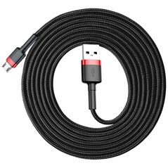 Καλώδιο USB Baseus USB-A - microUSB 2 m Μαύρο-κόκκινο (CAMKLF-C91)