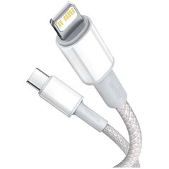 Καλώδιο USB Baseus USB-C - Lightning 1 m Λευκό (6953156231924)