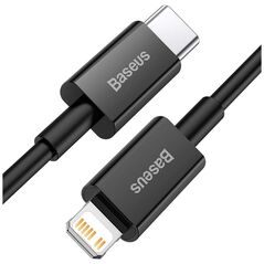 Καλώδιο USB Baseus USB-C - Lightning 1 m Μαύρο (BSU2666BLK)
