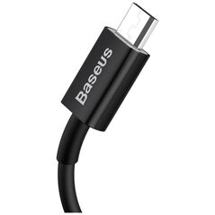 Καλώδιο USB Baseus USB-A - microUSB 2 m Μαύρο (BSU2823BLK)