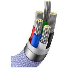 Καλώδιο USB Baseus USB-C - Lightning 1.2 m Μωβ (FD-2259-6932172602765)