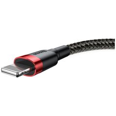 Καλώδιο USB Baseus USB-A - Lightning 1 m Μαύρο-κόκκινο (31652-uniw)
