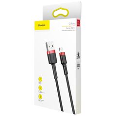 Καλώδιο USB Baseus USB-A - Lightning 1 m Μαύρο-κόκκινο (31652-uniw)