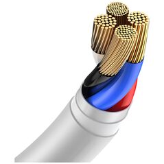 Καλώδιο USB Baseus 2x USB-A - Lightning 1.5 m Λευκό (6953156230316)