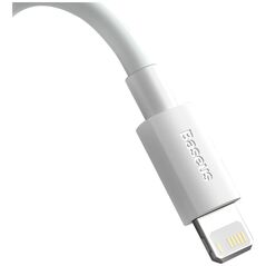 Καλώδιο USB Baseus 2x USB-A - Lightning 1.5 m Λευκό (6953156230316)