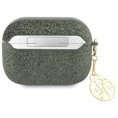 Guess Etui Guess GUAP2GLGSHA Apple AirPods Pro 2 θήκη πράσινο/χακί Glitter Flake 4G Charm