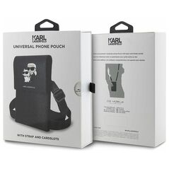 Bag Karl Lagerfeld Saffiano Karl & Choupette Head (KLWBSAKCPMK) black 3666339123345