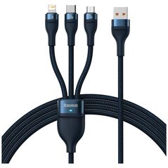 Καλώδιο USB Baseus USB-A - USB-C + microUSB + Lightning 1.2 m Μπλε (BSU3888)