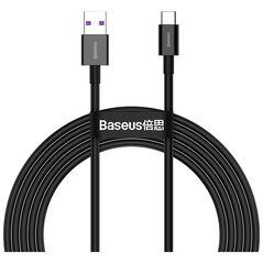 Καλώδιο USB Baseus USB-A - USB-C 2 m Μαύρο (CATYS-A01)