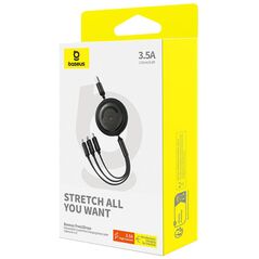 Καλώδιο USB Baseus USB-A - USB-C + microUSB + Lightning 1.1 m Μαύρο (P10368700111-03)