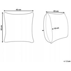 Beliani Βαμβακερό μαξιλάρι με πλεξούδα από γιούτα 45 x 45 cm μπεζ και μαύρο BERGENIA Lumarko! 13491776 4255664805386