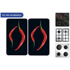 Wenko Προστατευτικές πλάκες για κουζίνα, HOT CHILI DUO – 2 τεμάχια, WENKO