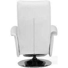 Beliani Πολυθρόνα ανακλινόμενη από οικολογικό δέρμα λευκή PRIME