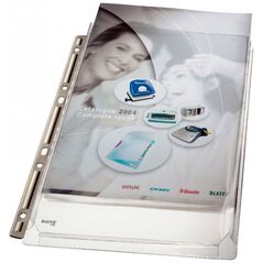 ESSELTE Διαφανείς θήκες με μεταλλικό άκρο A4 170mic. 3τμχ. (4753003)