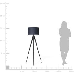 Φωτιστικό δαπέδου Beliani Μαύρο μεταλλικό φωτιστικό δαπέδου STILETTO 8397501 4260580922291