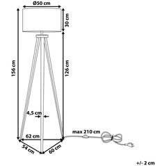 Φωτιστικό δαπέδου Beliani Μαύρο μεταλλικό φωτιστικό δαπέδου STILETTO 8397501 4260580922291
