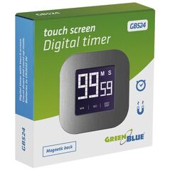 Χρονόμετρο GreenBlue ψηφιακός Μαγνήτης με οθόνη αφής μαύρο (GB524)