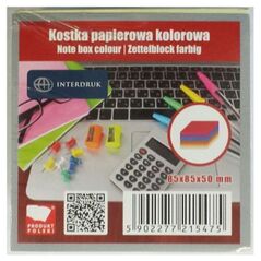 Interdruk Πολύχρωμο μπλοκ σημειώσεων 85x85x50 mm (162631)