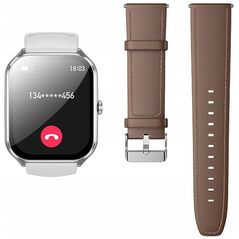 HOCO smartwatch με λειτουργία κλήσης AMOLED Y28 ασημί