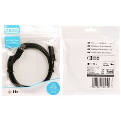 Καλώδιο USB TB Print USB-A - USB-B 1.8 m Μαύρο (AKTBXKU1PABW18B)