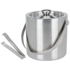 Excellent Houseware Δοχείο κουβάς θερμός για πάγο με λαβίδες