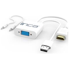 Προσαρμογέας AV Inca Inca IVTH-01 εξωτερική κάρτα γραφικών usb Λευκός