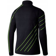 Μπλούζα ποδοσφαίρου LS1636J με κοντό φερμουάρ DRY JUNIOR μαύρο/νέον 128/134