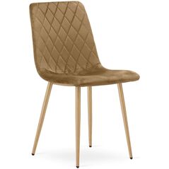 Καρέκλα TURIN - καφέ βελούδο / πόδια χρώματος ξύλου x 1