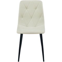 Καρέκλα LIBRA - μπεζ ύφασμα / μαύρα πόδια x 2