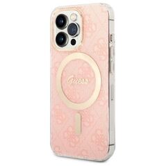 Σετ Guess θήκη + ασύρματος φορτιστής GUBPP13LH4EACSP Apple iPhone 13 Pro ροζ/pink σκληρή θήκη 4G Print MagSafe
